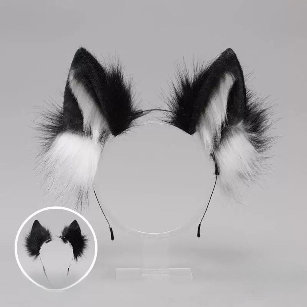Fluffy Wolf Ears Headband for Cosplay - FIHEROE.