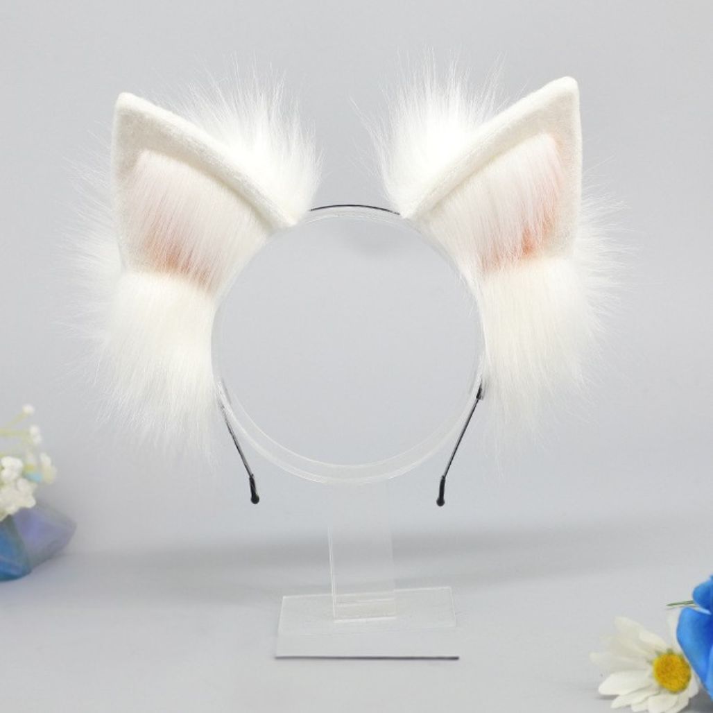 Fluffy Wolf Ears Headband for Cosplay - FIHEROE.