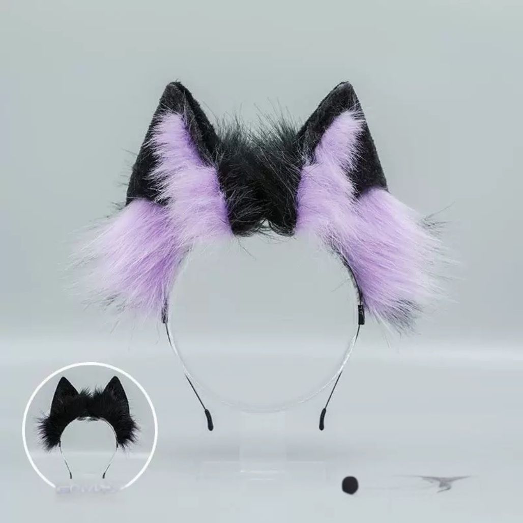 Fluffy Wolf Ears Headband for Cosplay - FIHEROE.