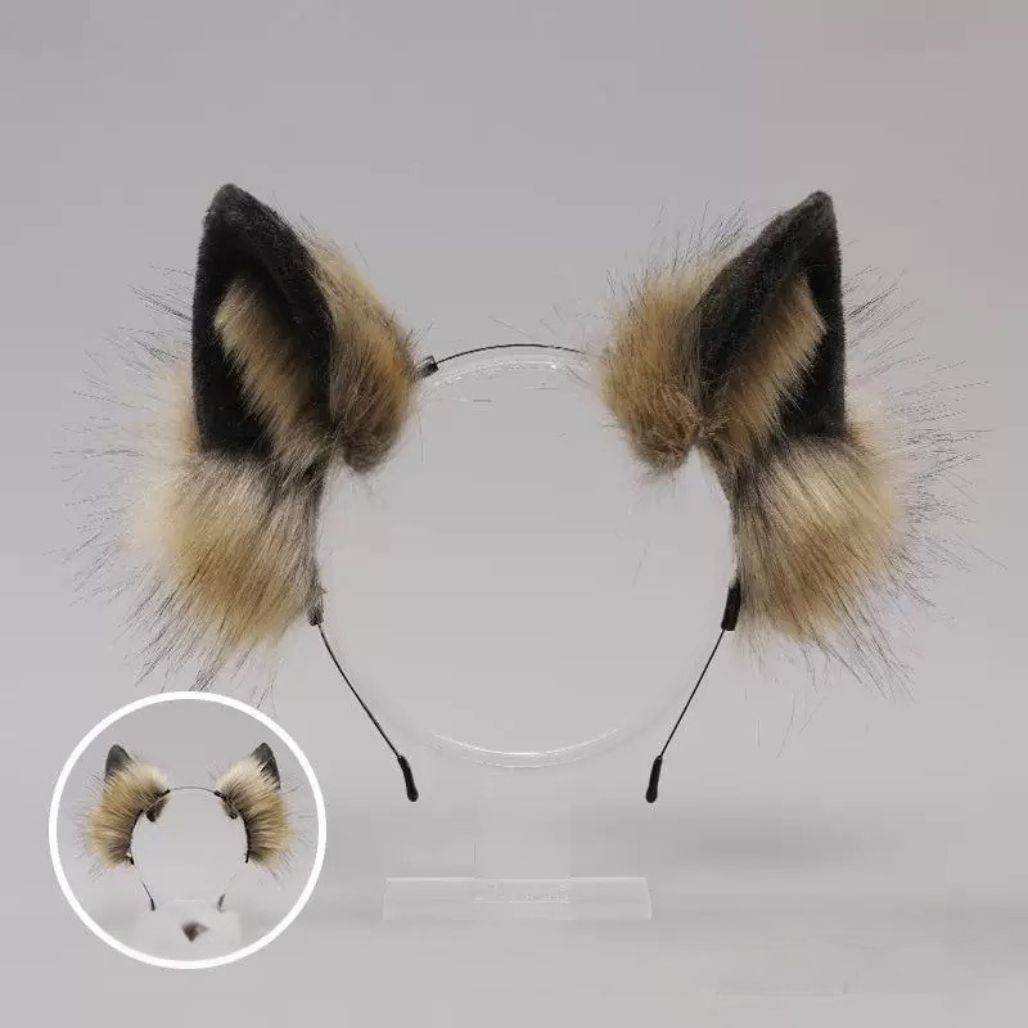 Fluffy Wolf Ears Headband for Cosplay - FIHEROE.