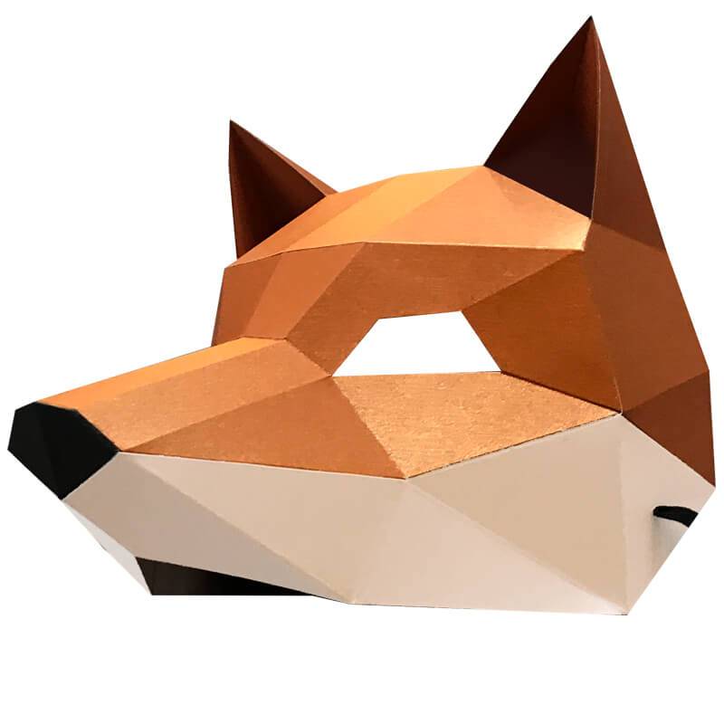 Fox 3D Half Face Origami Anime Mask - FIHEROE.