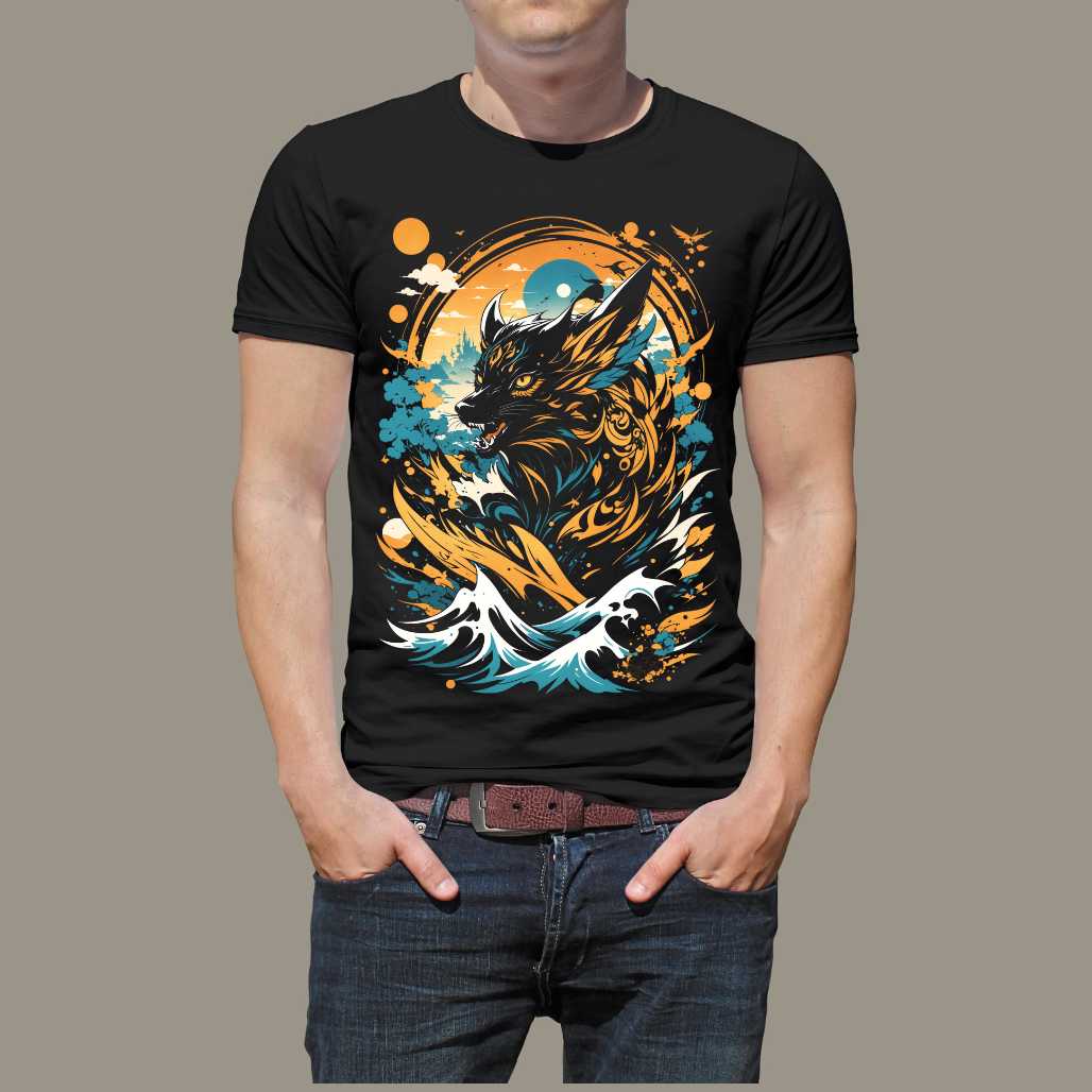 Fox Totem Anime Animal Unisex Graphic Tee - FIHEROE.