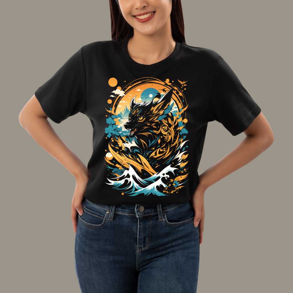 Fox Totem Anime Animal Unisex Graphic Tee - FIHEROE.