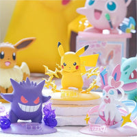 Authentic Pokémon figurines Pikachu Gengar Eevee desktop ornaments blind box gifts and plush toys - FIHEROE.