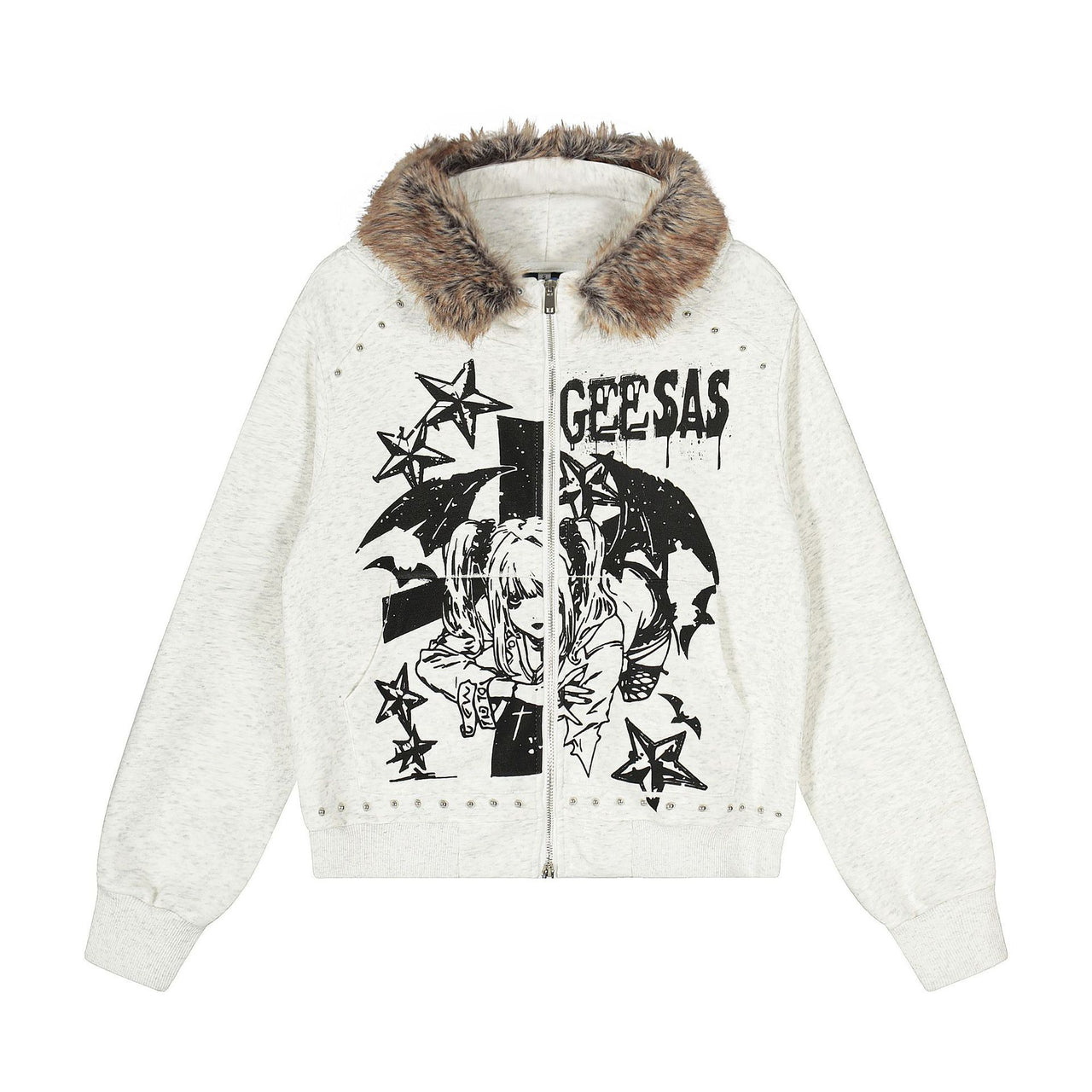 Geesas Anime Graphic Bomber Jacket - FIHEROE.