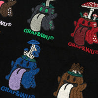 GRAF&WU Mushroom Hoodie Embroidered Character - FIHEROE.