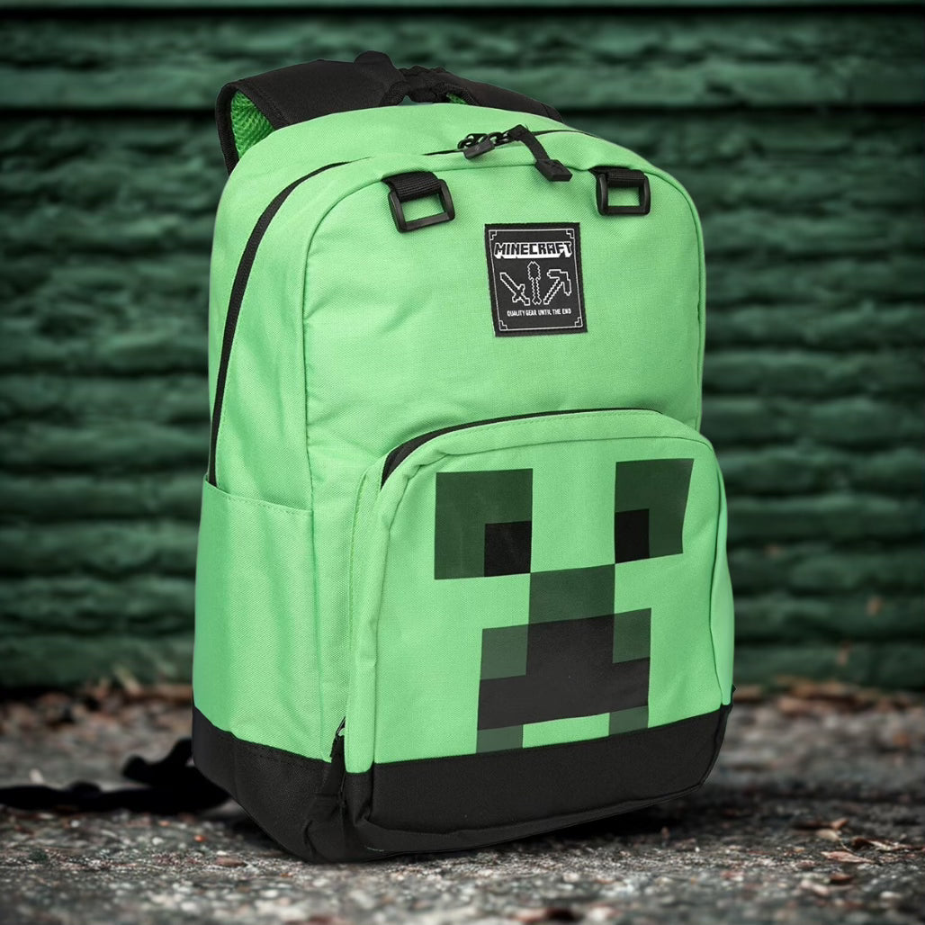Minecraft Creeper Big Face Backpack School Bag - FIHEROE.