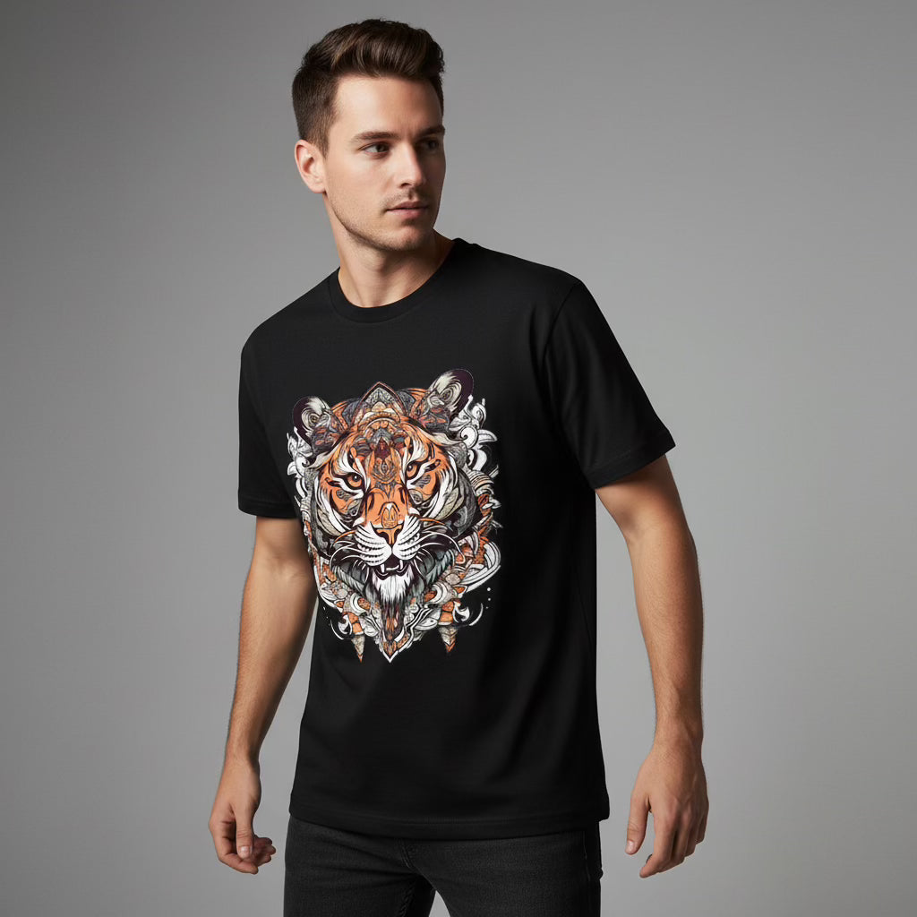 Tiger Totem Shirt - Ornamental Animal Spirit Tee