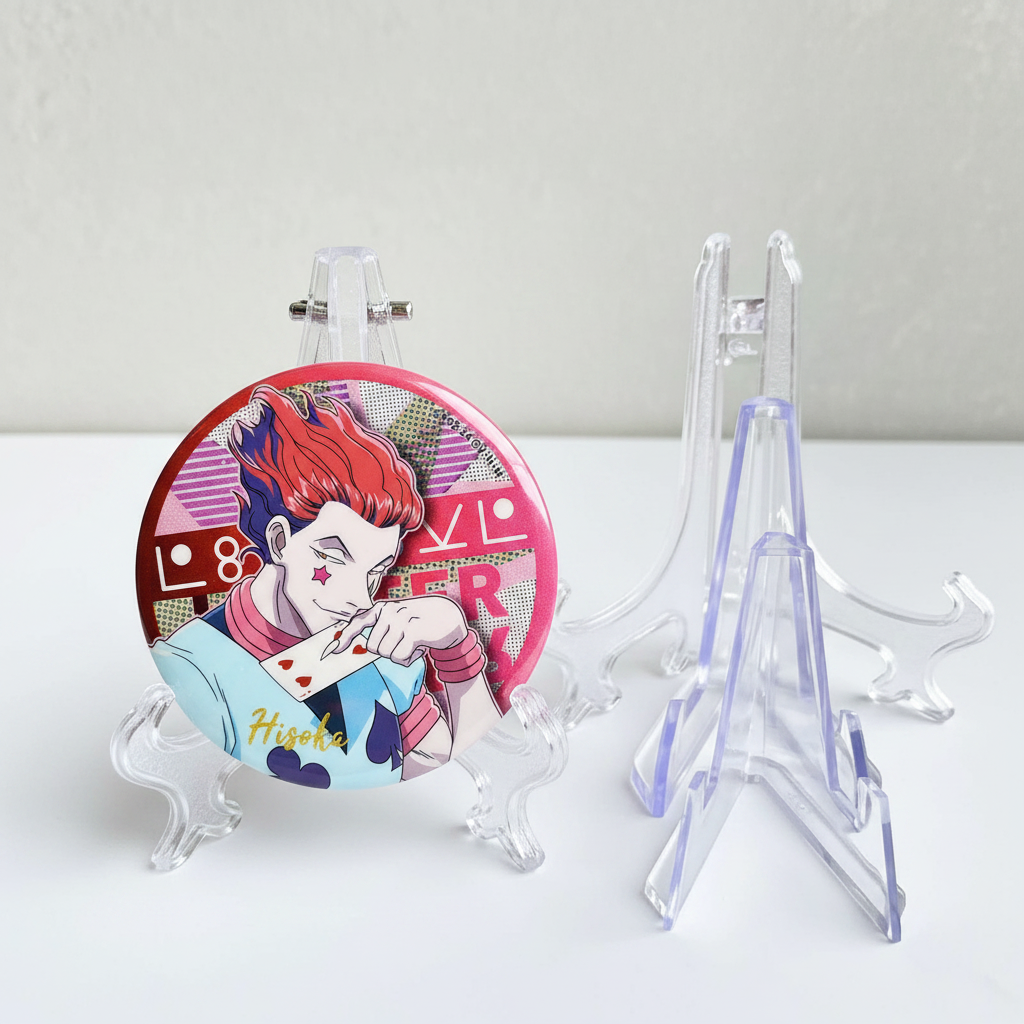 Hisoka Badge on Acrylic Stand