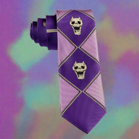 JJBA 4 Yoshikage Killer Queen Skull Neck Tie - FIHEROE.