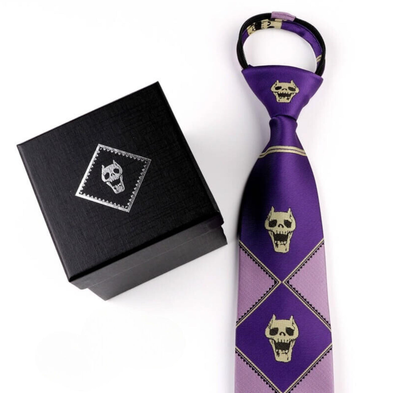 JJBA 4 Yoshikage Killer Queen Skull Neck Tie - FIHEROE.