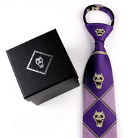 JJBA 4 Yoshikage Killer Queen Skull Neck Tie - FIHEROE.
