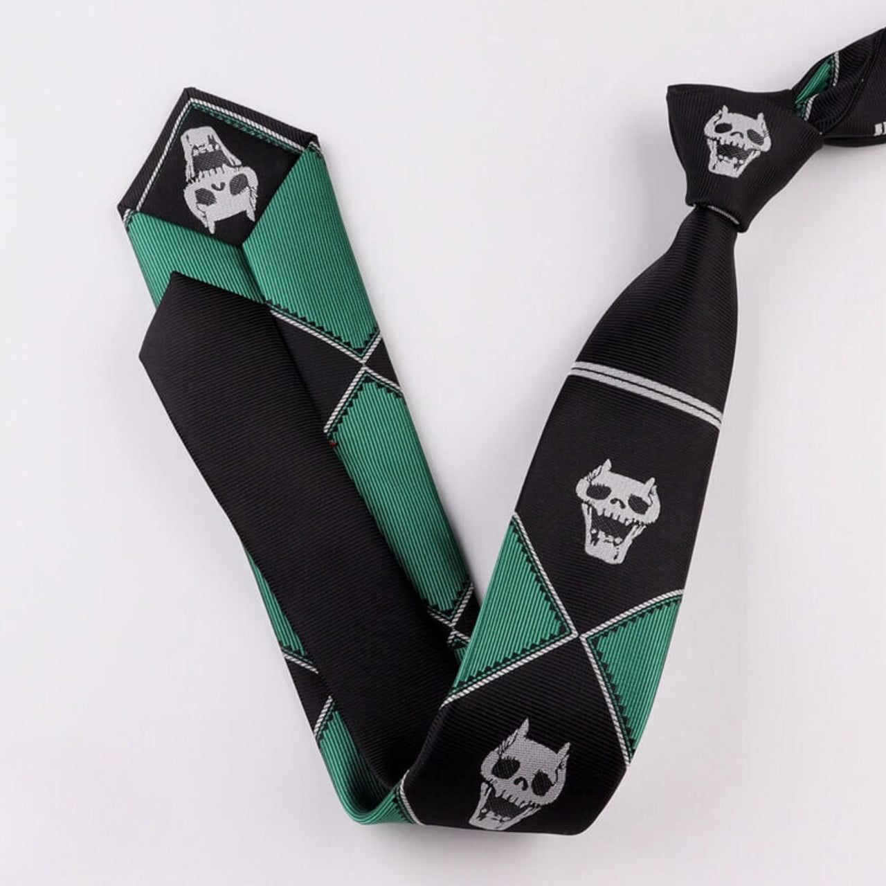 JJBA 4 Yoshikage Killer Queen Skull Neck Tie - FIHEROE.