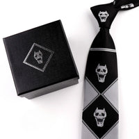 JJBA 4 Yoshikage Killer Queen Skull Neck Tie - FIHEROE.