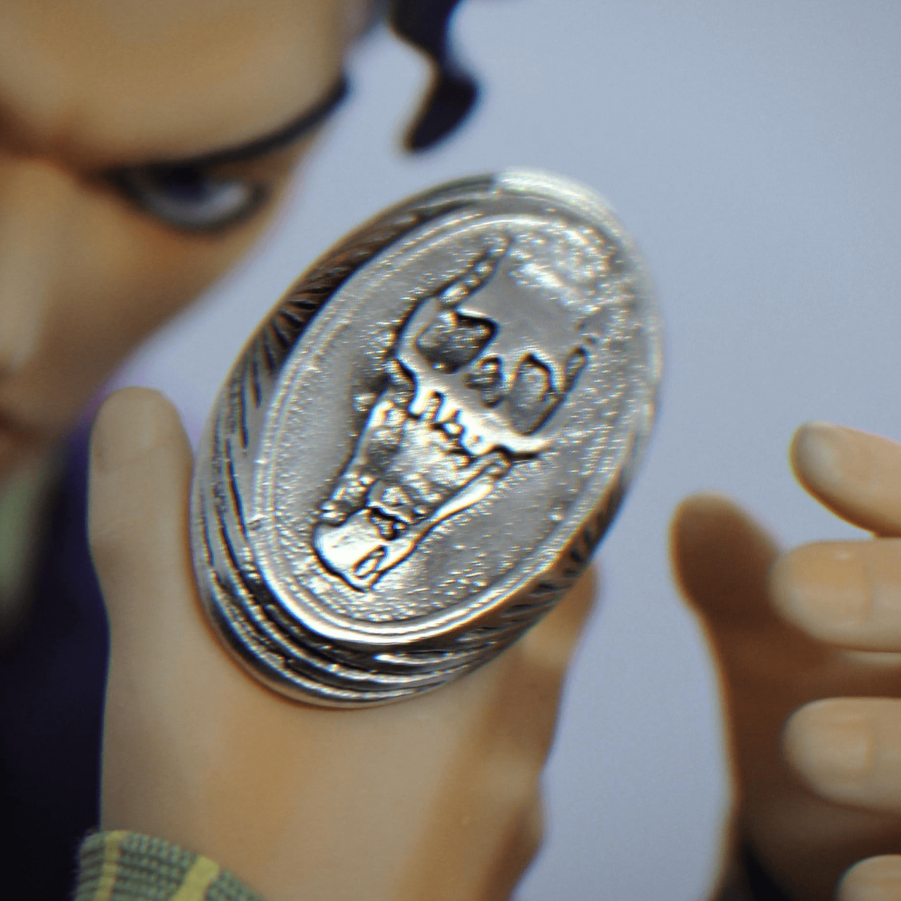 JJBA Yoshikage Killer Queen Silver Anime Ring - FIHEROE.