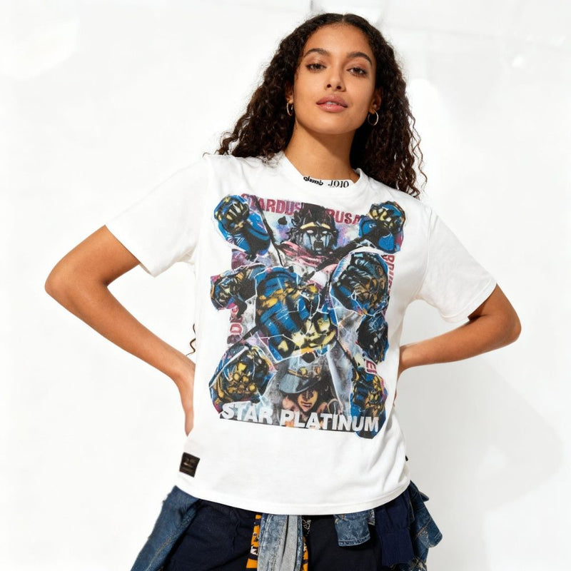 Jojo's Bizarre Adventure Star Platinum Anime Tee - FIHEROE.