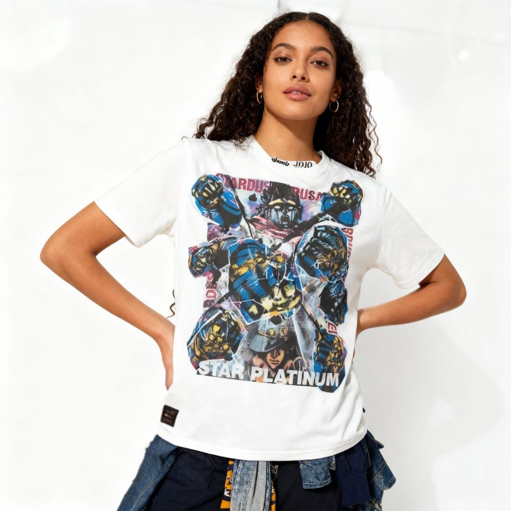 Jojo's Bizarre Adventure Star Platinum Anime Tee - FIHEROE.