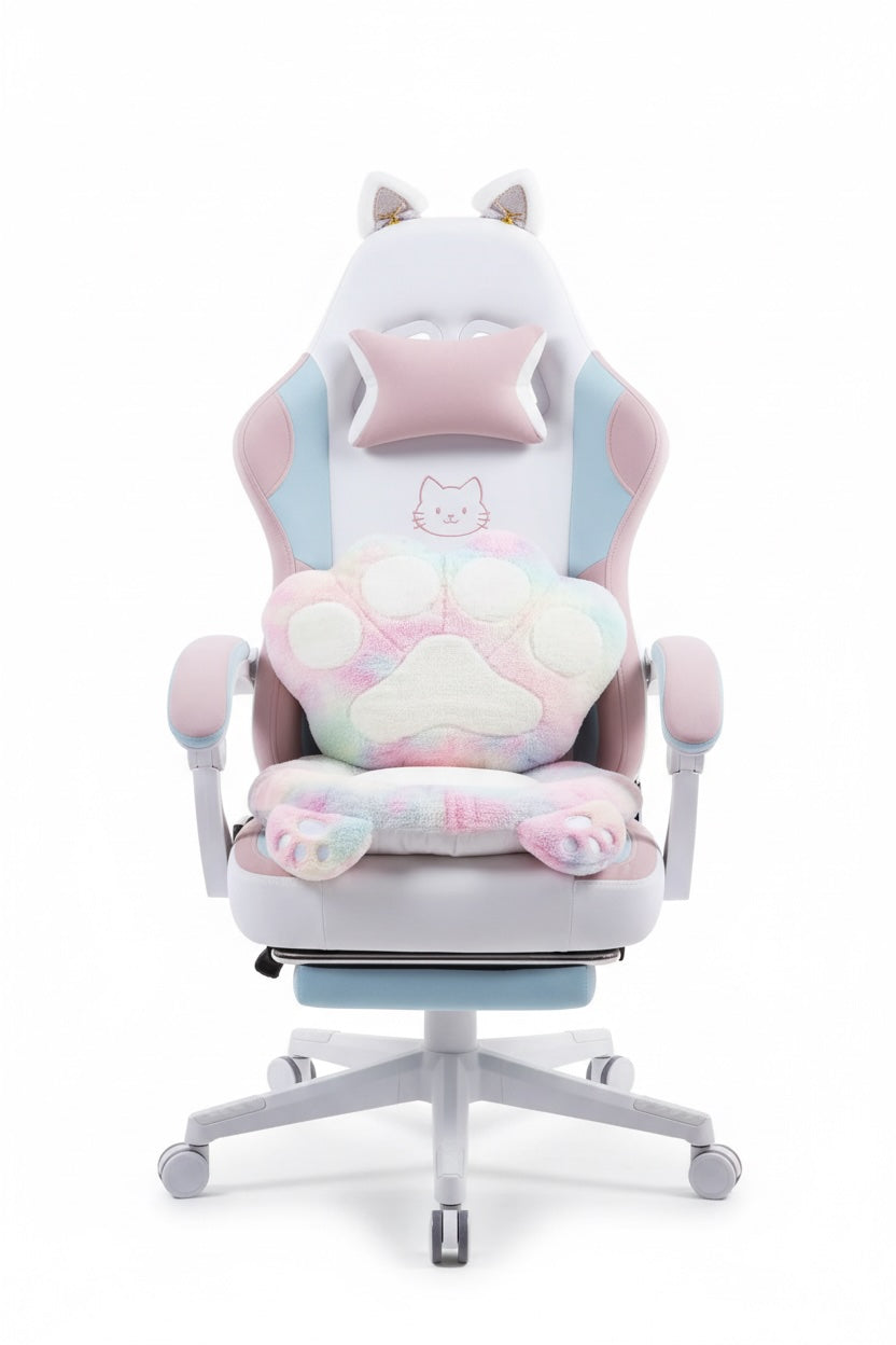 Cute Cat Ears Ergonomic Anime Gaming Chair - FIHEROE.
