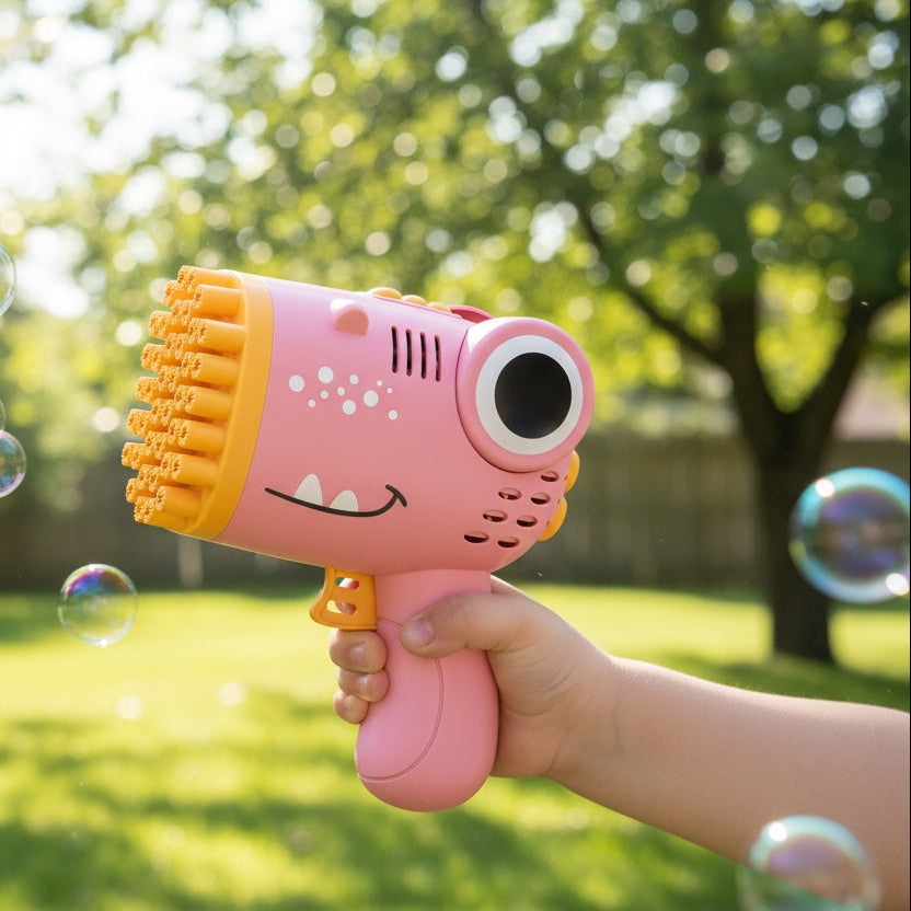 Dinosaur Bubble Gun for Kids – 40 Holes Auto - FIHEROE.