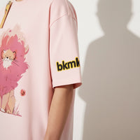 BKMK Anime Lion Graphic Oversized Cotton Tee
