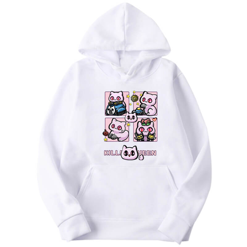 Kawaii Cat Killer Queen JJBA Anime Hoodie - FIHEROE.