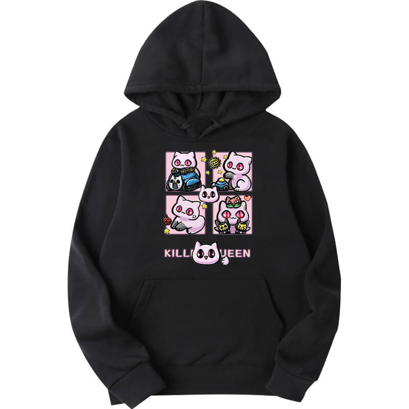 Kawaii Cat Killer Queen JJBA Anime Hoodie - FIHEROE.