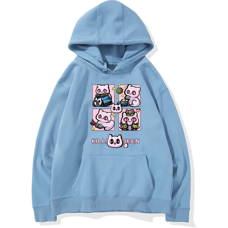 Kawaii Cat Killer Queen JJBA Anime Hoodie - FIHEROE.