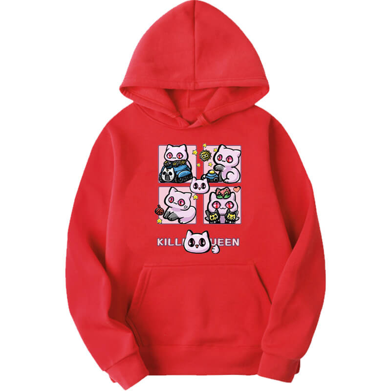 Kawaii Cat Killer Queen JJBA Anime Hoodie - FIHEROE.