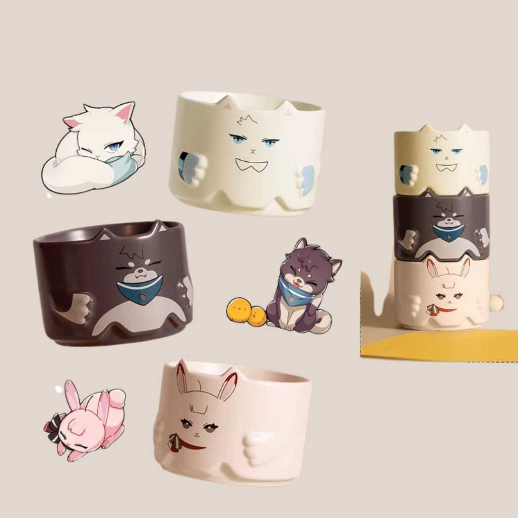 Link Click Cute Stackable Anime Animal Cups - FIHEROE.