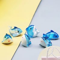 Mini Blue Shark Figurines Kawaii Desk Decor - FIHEROE.