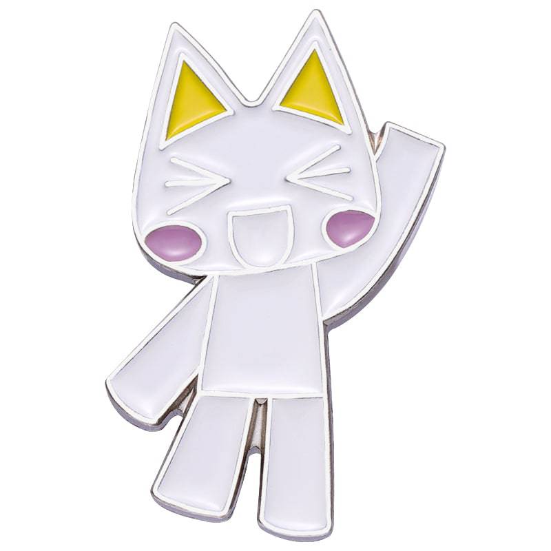 Minimalist Cat Enamel Pin Cute Geo Design - FIHEROE.