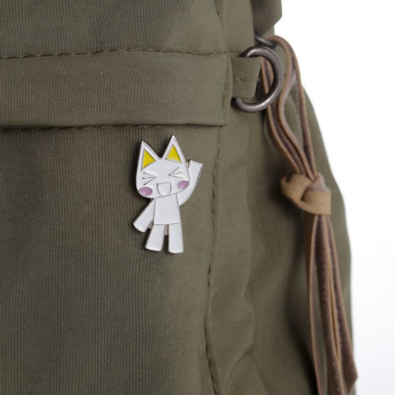 Minimalist Cat Enamel Pin Cute Geo Design - FIHEROE.