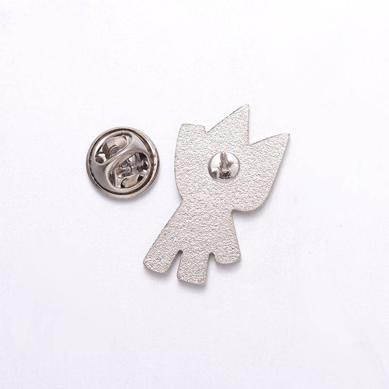 Minimalist Cat Enamel Pin Cute Geo Design - FIHEROE.
