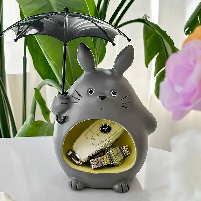 Miniso Resin Totoro Figurine with Umbrella Holder - FIHEROE.