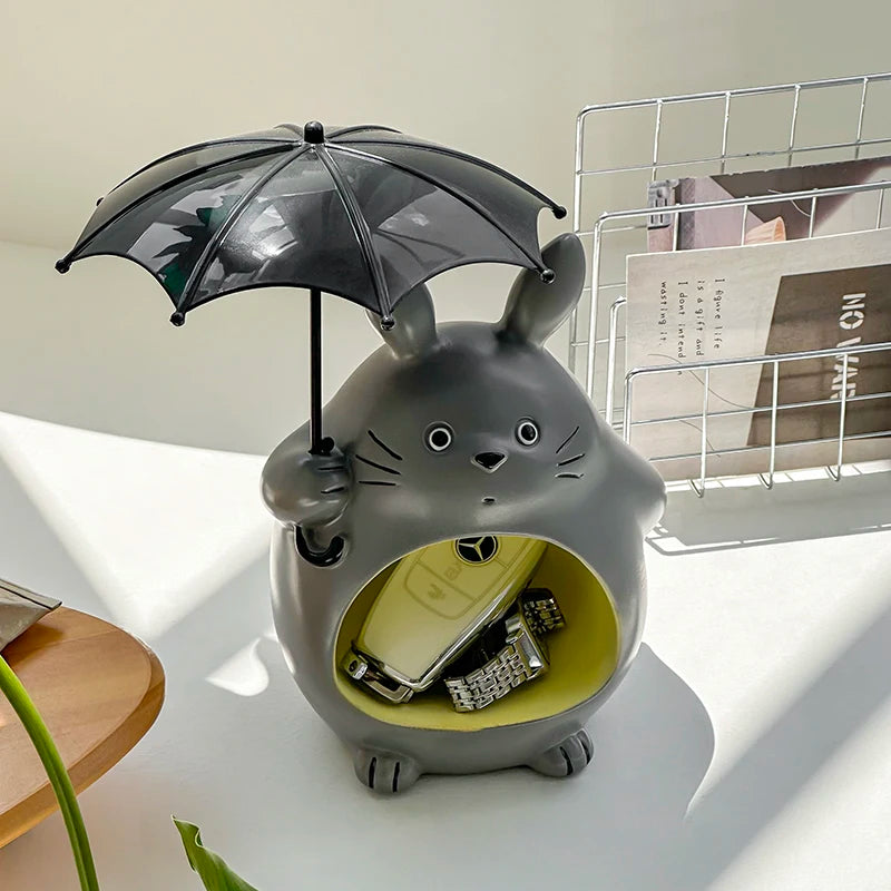Miniso Resin Totoro Figurine with Umbrella Holder - FIHEROE.