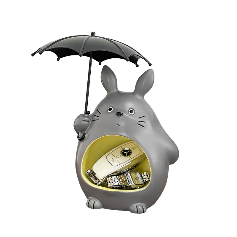 Miniso Resin Totoro Figurine with Umbrella Holder - FIHEROE.