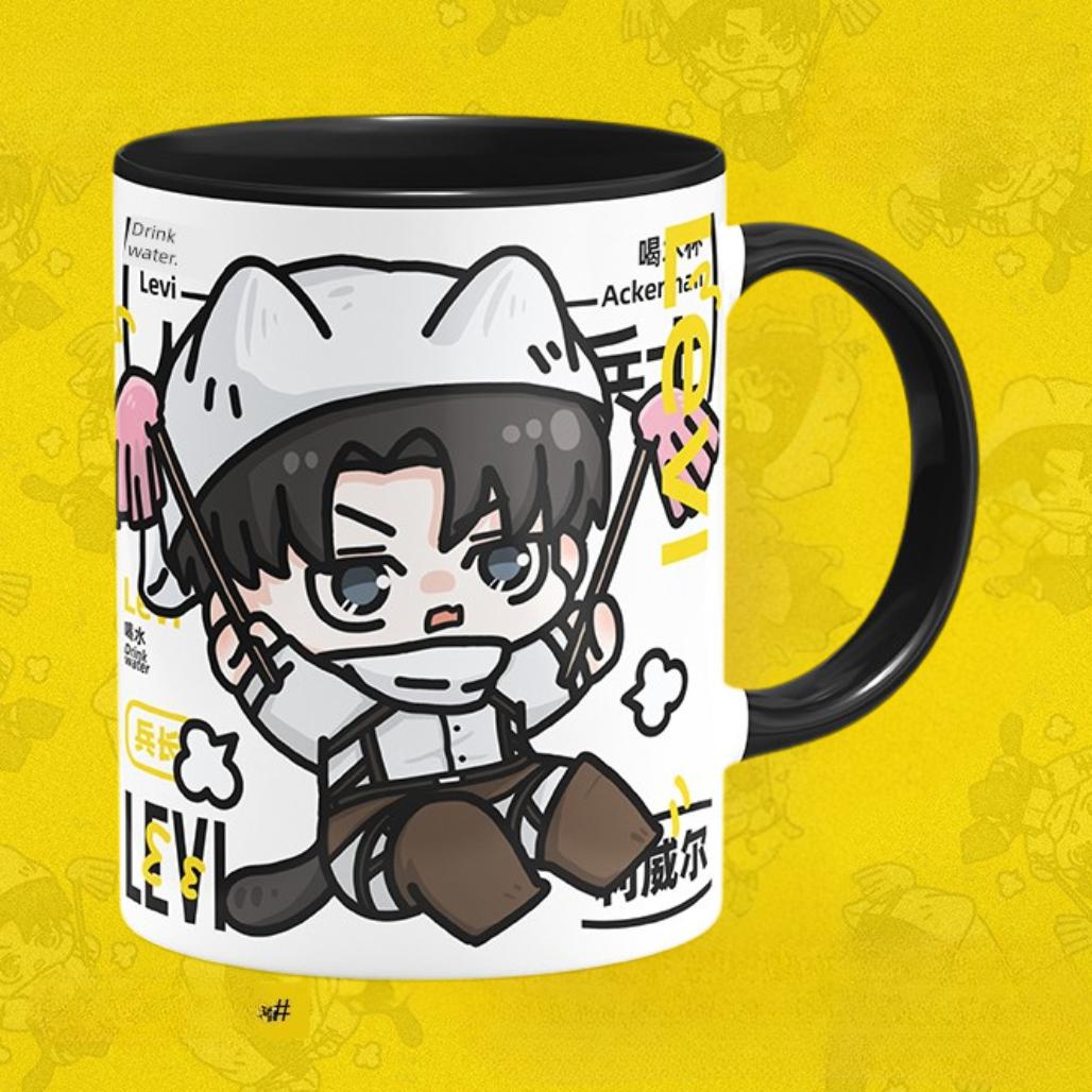 No 9 Attack on Titan Levi Ackerman Mug set - FIHEROE.