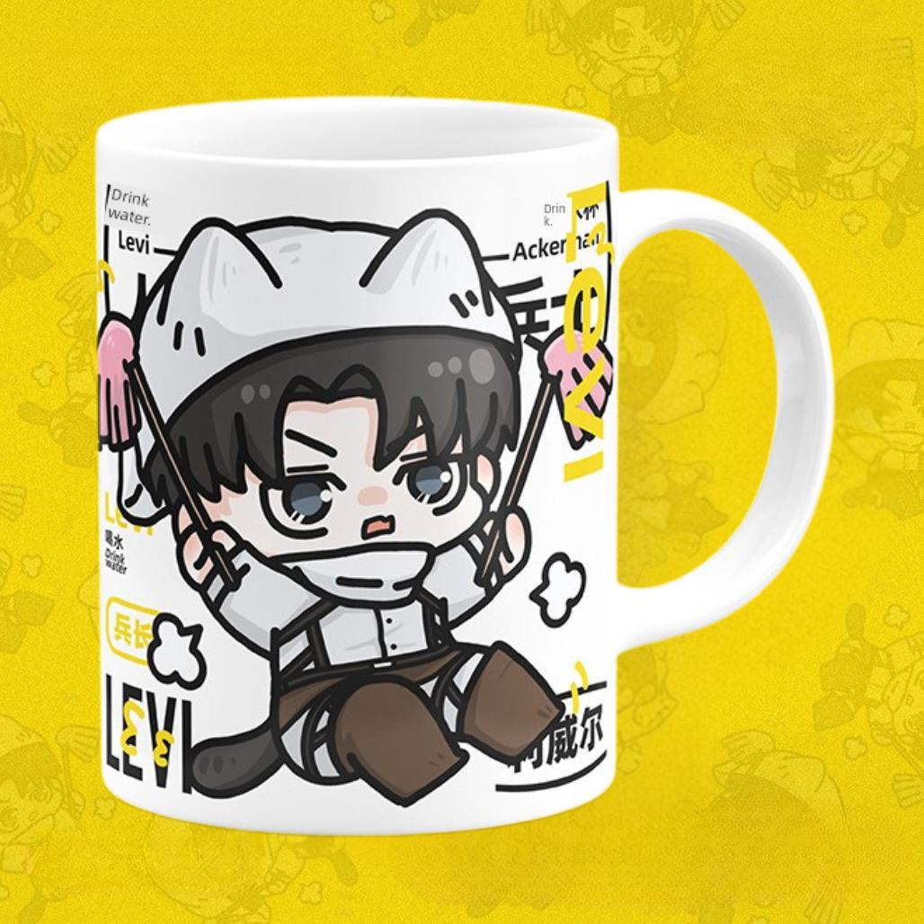 No 9 Attack on Titan Levi Ackerman Mug set - FIHEROE.