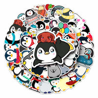 Penguin Animal Graffiti Scooter Luggage Stickers - FIHEROE.