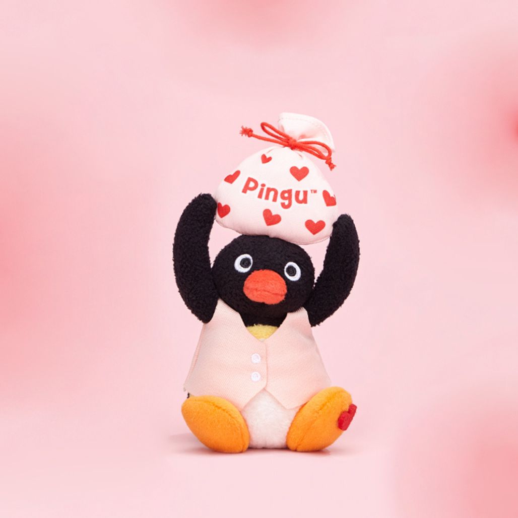 Pingu Heart Series Plush with Heart Gift Bag - FIHEROE.