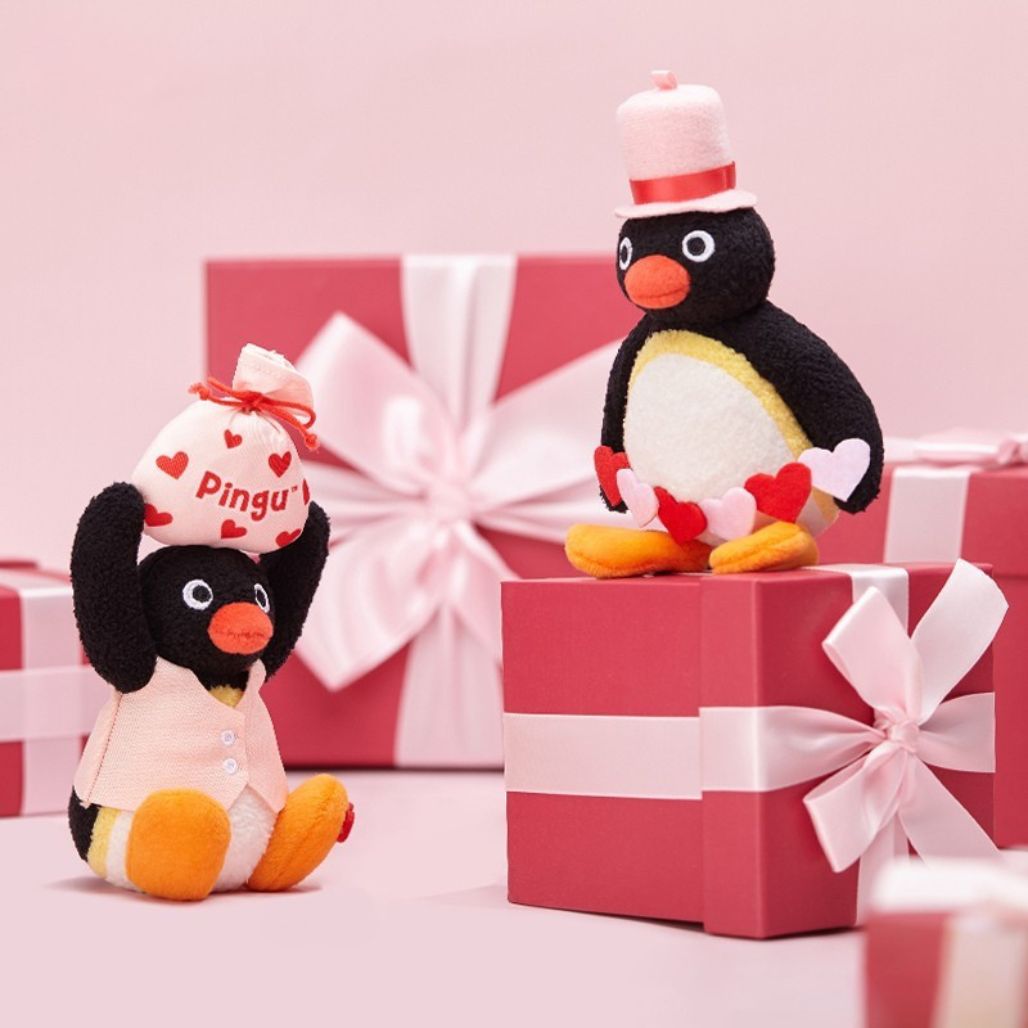 Pingu Heart Series Plush with Heart Gift Bag - FIHEROE.