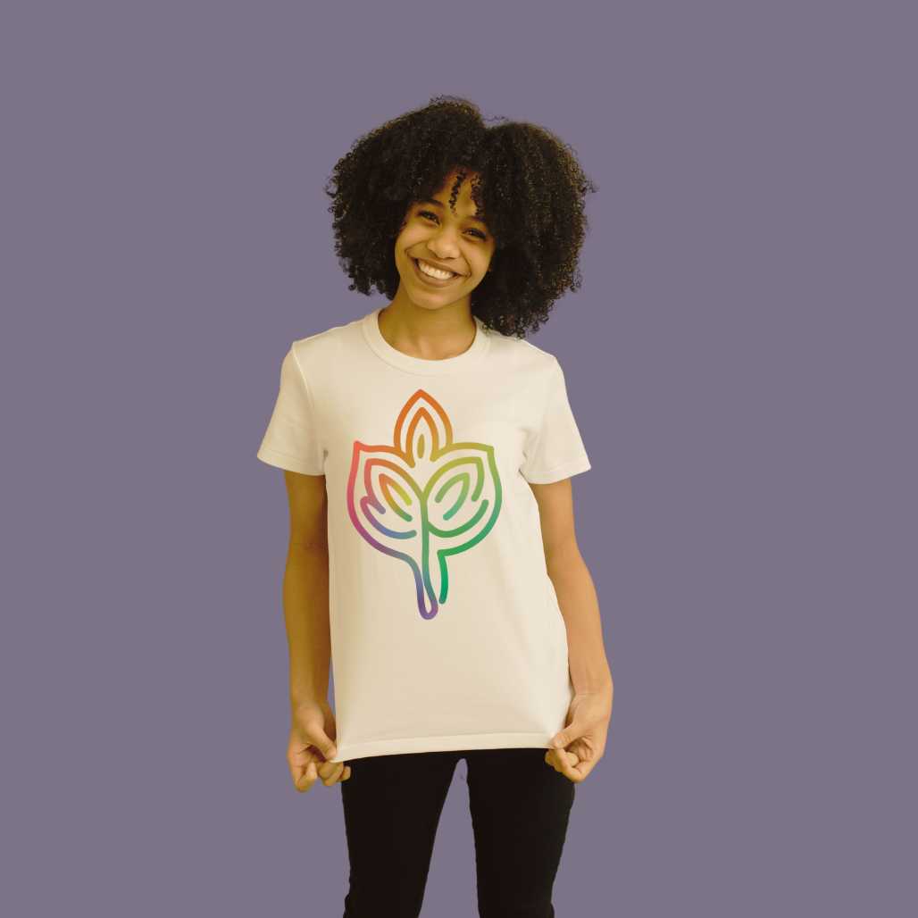 Plant Totem Vibrant Leaf Graphic Tee - FIHEROE.