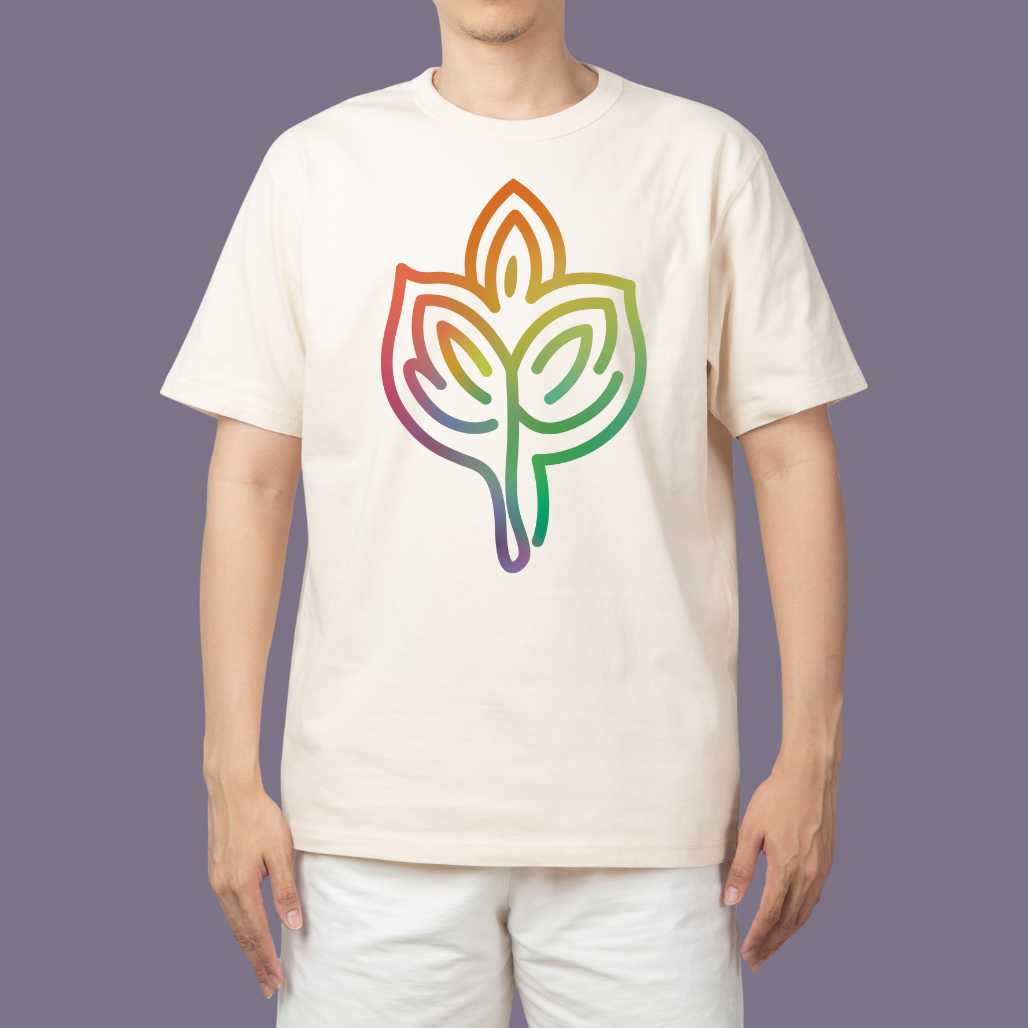 Plant Totem Vibrant Leaf Graphic Tee - FIHEROE.