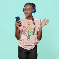 Plant Totem Vibrant Leaf Graphic Tee - FIHEROE.