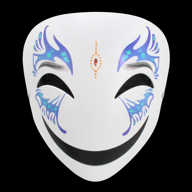 Playful Smiley Face Mask with Colorful Clown Art - FIHEROE.