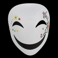Playful Smiley Face Mask with Colorful Clown Art - FIHEROE.
