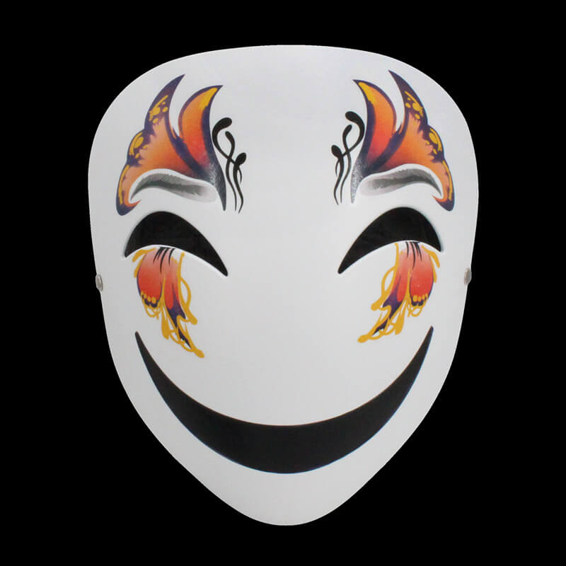 Playful Smiley Face Mask with Colorful Clown Art - FIHEROE.