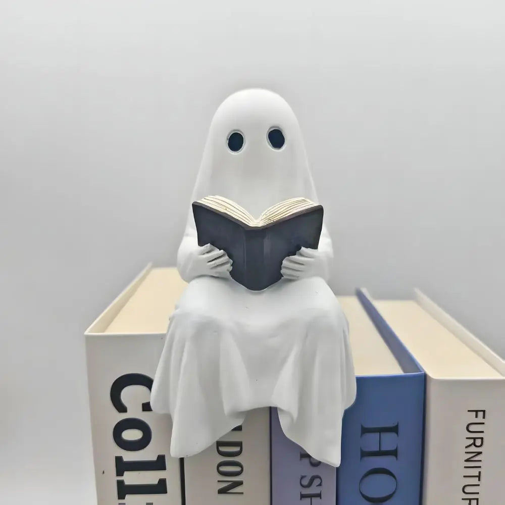 Reading Ghost Desk Ornament Cute Shelf Sitter - FIHEROE.