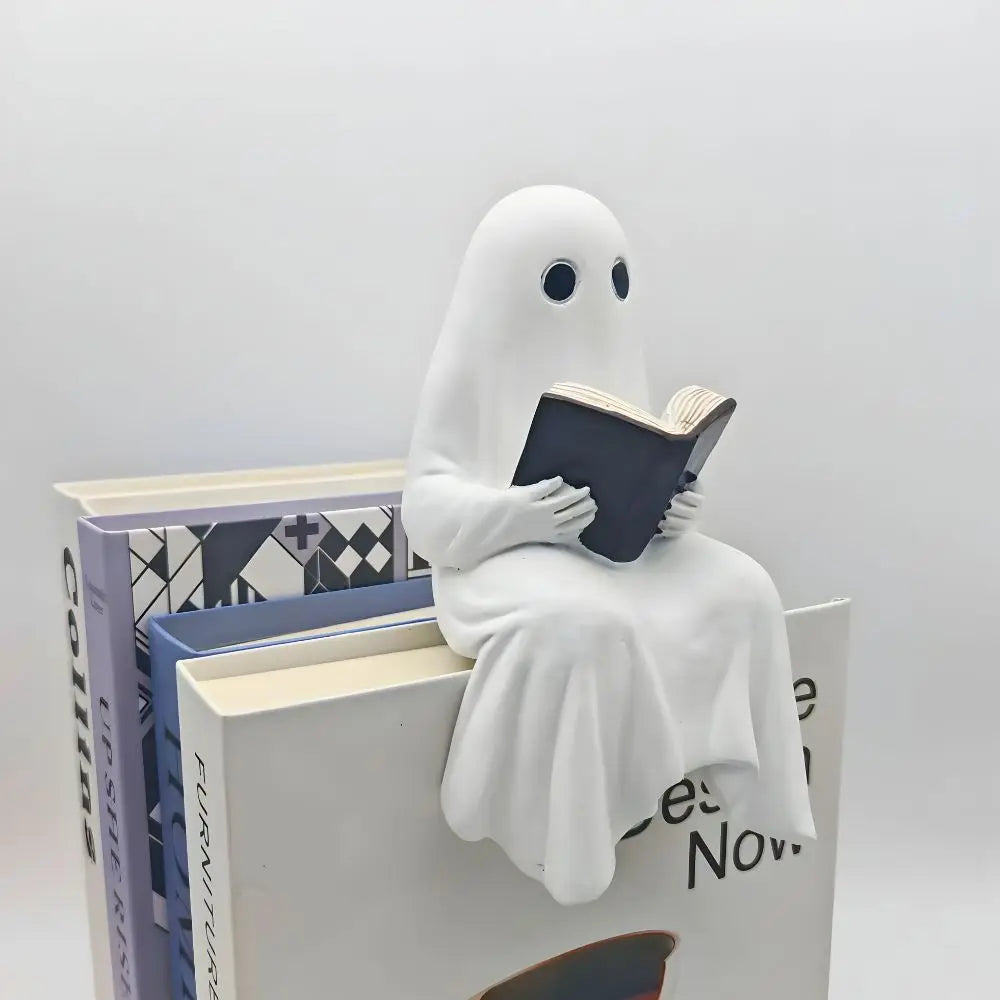 Reading Ghost Desk Ornament Cute Shelf Sitter - FIHEROE.