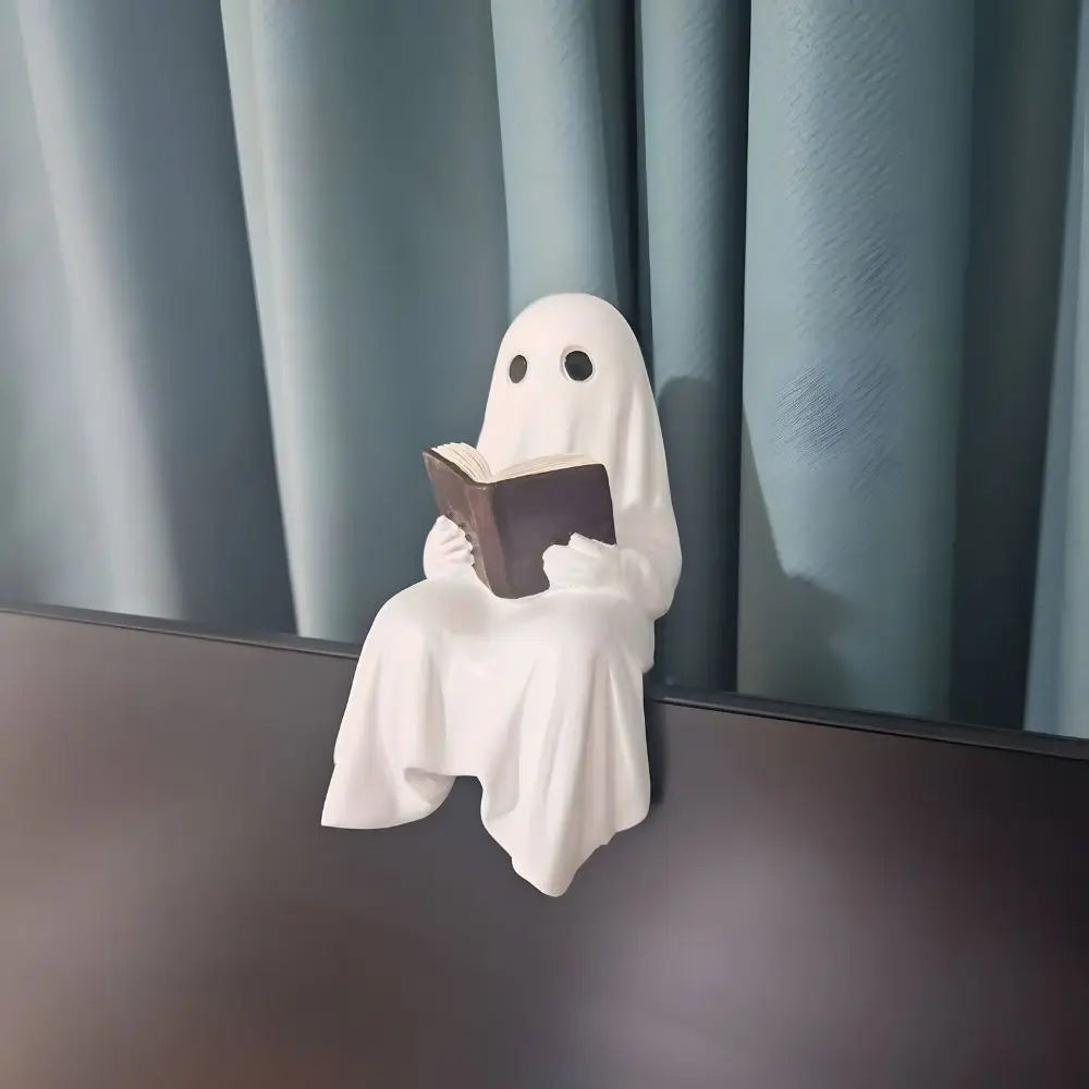 Reading Ghost Desk Ornament Cute Shelf Sitter - FIHEROE.